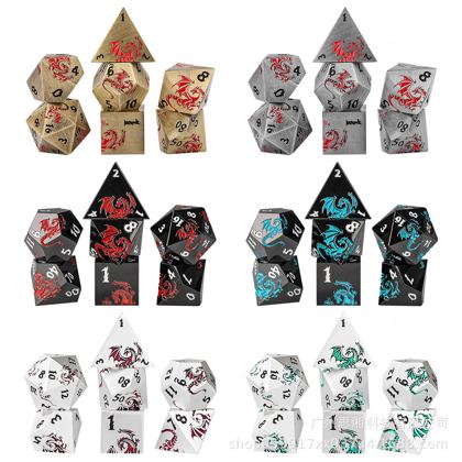 Custom printed polyhedral dice set